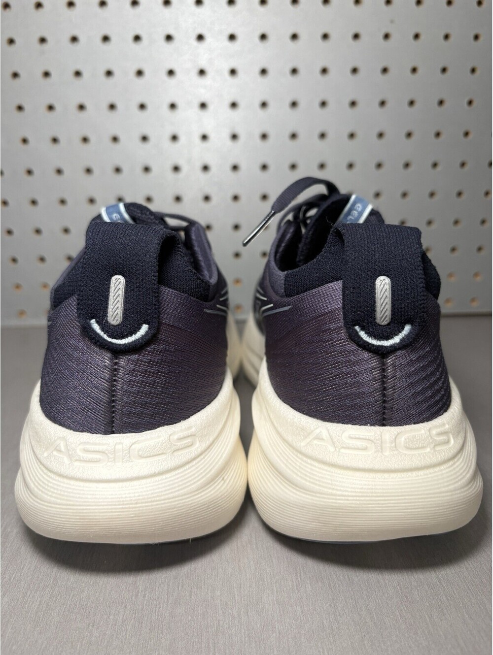 Asics Gel-Nimbus 27 Womens Size 8 Running Shoes Navy Blue White Sneakers - Picture 3 of 14